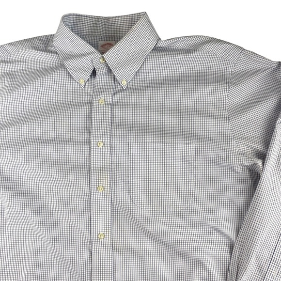 Brooks Brothers Other - Brooks‎ Brothers Button Down Shirt Men's 17 1/2 4/5 Regular Fit Blue Check